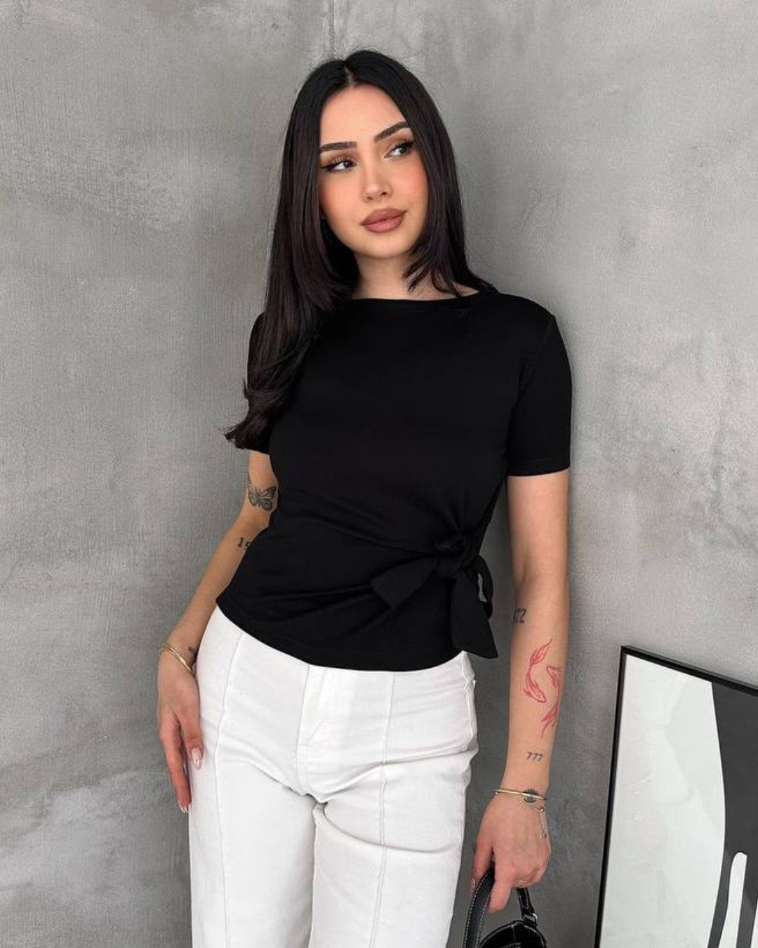 Waist Tie Detail Top