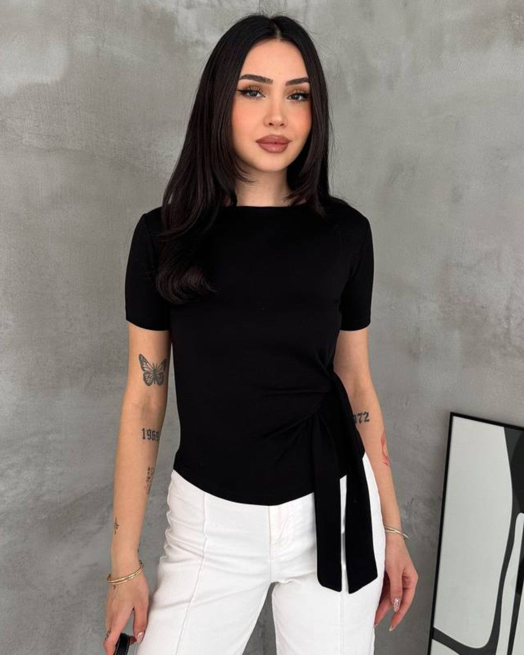 Waist Tie Detail Top