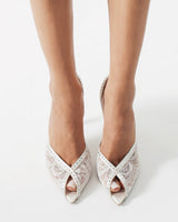 Wazen-Inspired Lace Slingback