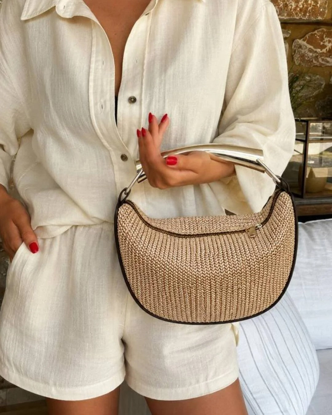 Woven Veneta Summer Bag