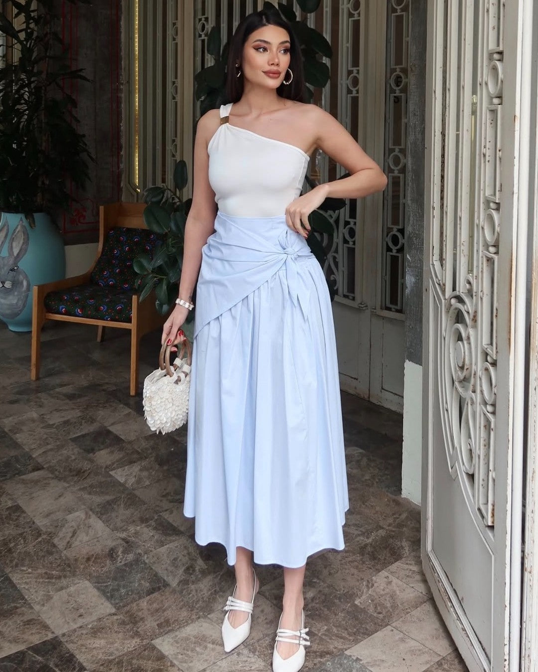 Wrap Midi Skirt