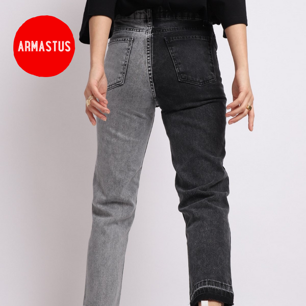 Two Tone Mom Jeans