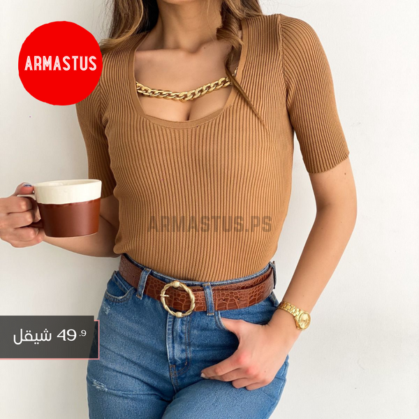 Colorful Tops With Gold Chain