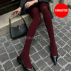 Burgundy Velvet Stockings