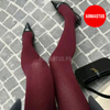 Burgundy Velvet Stockings