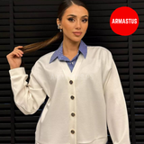 Shirt + Cardigan One Piece