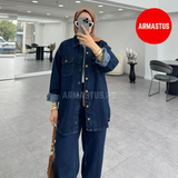 Denim Two Piece Set