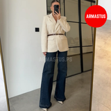 Blazer Fur Jacket (With Belt)