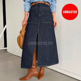 Denim Skirt (Without Belt)