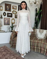 Amelia Floral Lace Maxi Dress - front view