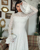 Amelia Floral Lace Maxi Dress - front view