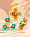 3 Pcs Nature Suction Cup Spinner Toy Set - Multi - front view