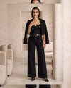 Black Dark Denim - Black - front view