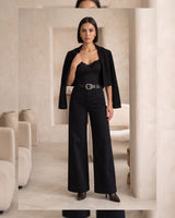 Black Dark Denim - Black - front view