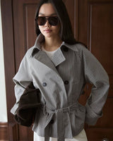 Blazer + Belt - Multi - front view