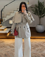 Blazer + Belt - Beige - front view