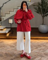 Blazer + Belt - Red - front view