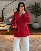 Blazer + Belt - Red - front view