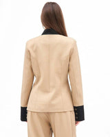Blazer - Beige - back view