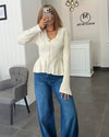 Cardigan - Beige - front view