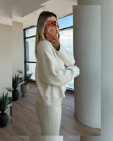 Cardigan - Off White - side view
