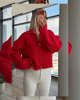 Cardigan - Red - front view