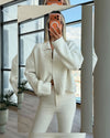Cardigan - Off White - front view