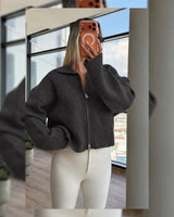 Cardigan - Dark Grey - front view