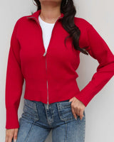 Cardigan - Red - front view