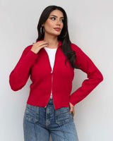 Cardigan - Red - front view