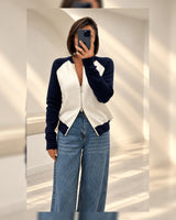 Cardigan - Navy - front view