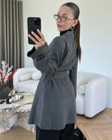 Cardigan - Dark Grey - three-quarter view