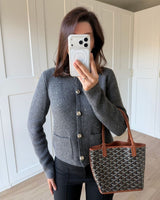 Cardigan - Dark Grey - front view