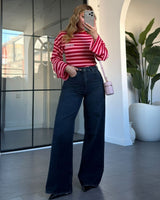 Casual Day Stripe Tee - Pink - front view