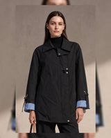 Contrast Cuff Trench Jacket