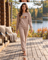Cozy Season Soft Knit Pajama Set - front view