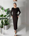 Sparkle Draped Waist Evening Dress