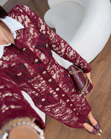 Dress - Burgundy - front view