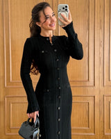 Dress - Black - front view