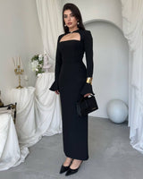 Dress - Black - three-quarter view