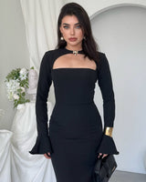 Dress - Black - front view