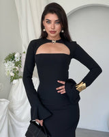 Dress - Black - front view