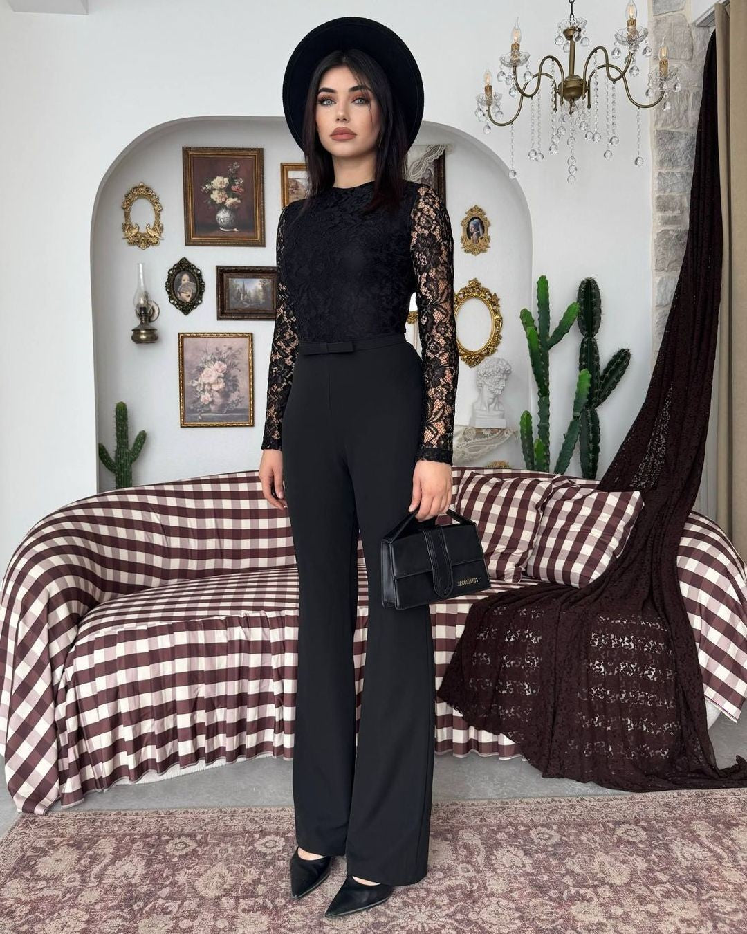 Dress - Black - front view