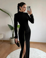 Dress - Black - three-quarter view