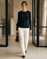Fall Basic Buttoned Top - Black - front view