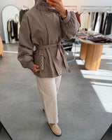 Jacket + Belt - three-quarter view