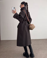 Jacket + Belt - Brown - back view