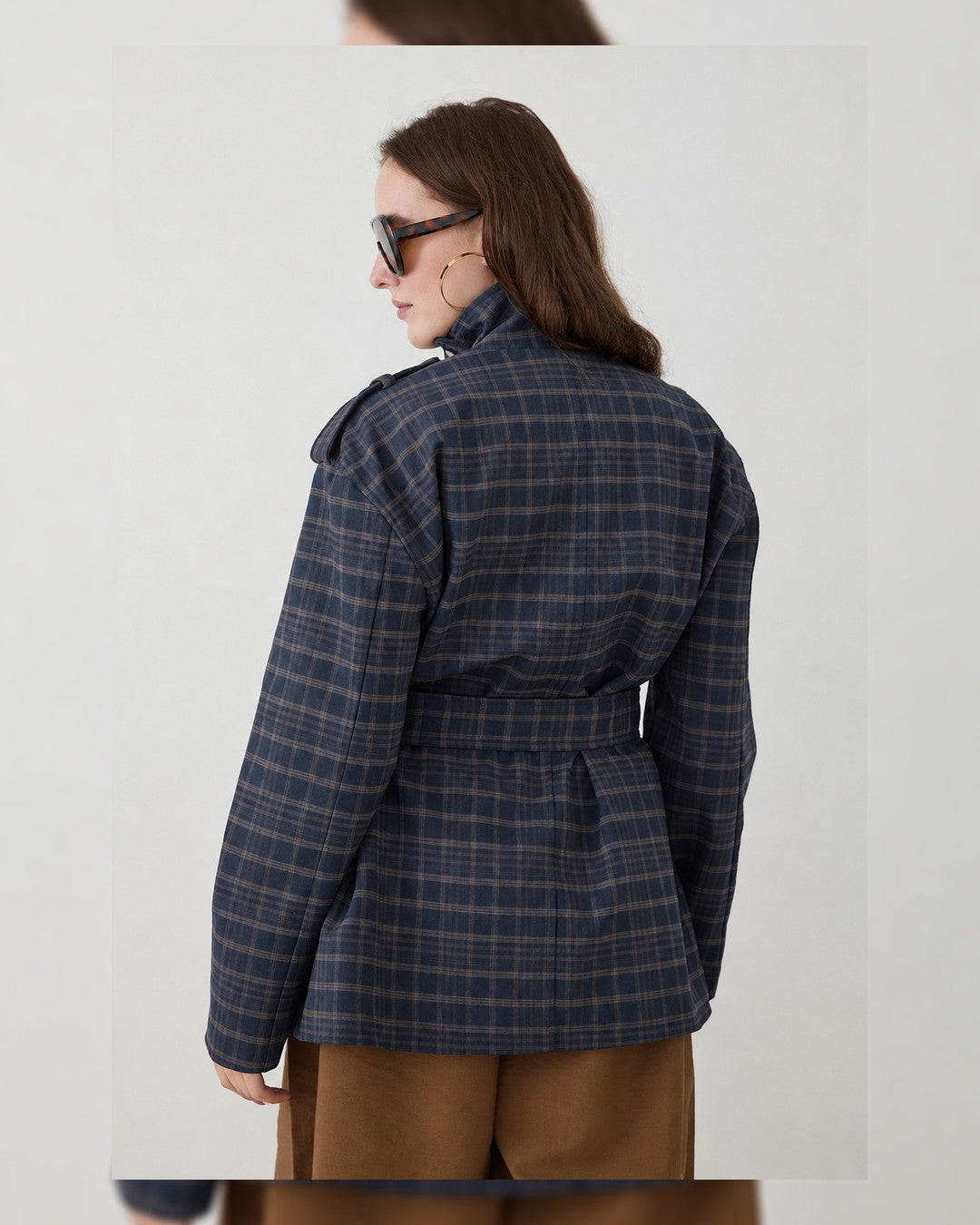 Jacket + Belt - Navy - back view