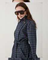 Jacket + Belt - Navy - three-quarter view
