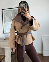 Jacket + Belt - Camel - front view